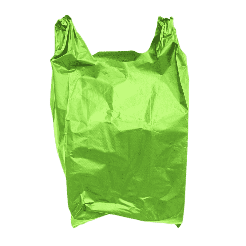 Vibrant Green Reusable Shopping Bag PNG