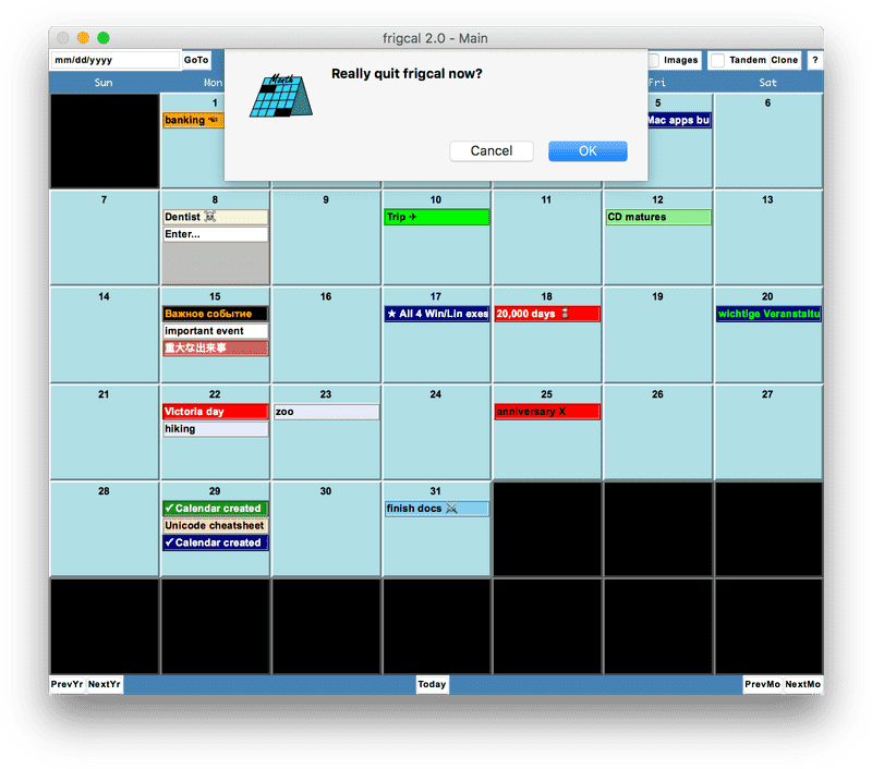 Interactive Monthly Calendar Planner Tool PNG