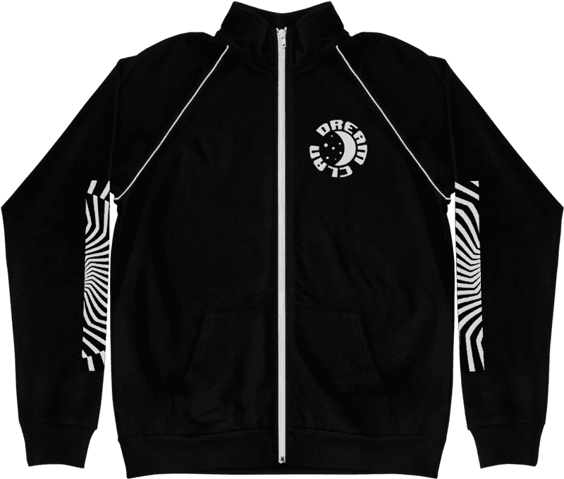 Dreamy Black and White Striped Jacket PNG