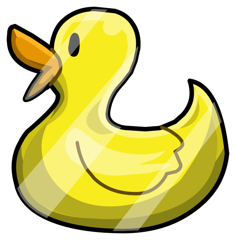Playful Rubber Stamp Duck Design PNG