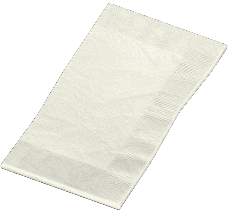 Scratch-Resistant White Cloth Serviette PNG