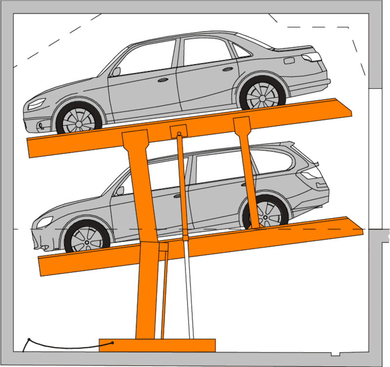 Stacked Efficiency in Parking Garage Design PNG