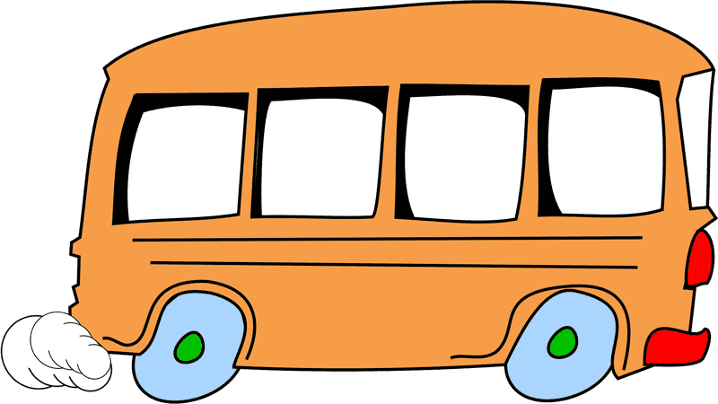 Orange Whirlwind Bus Adventure PNG