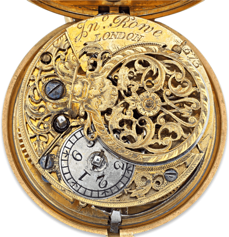 Intricate Pocket Watch with Exquisite Gold Detailing PNG