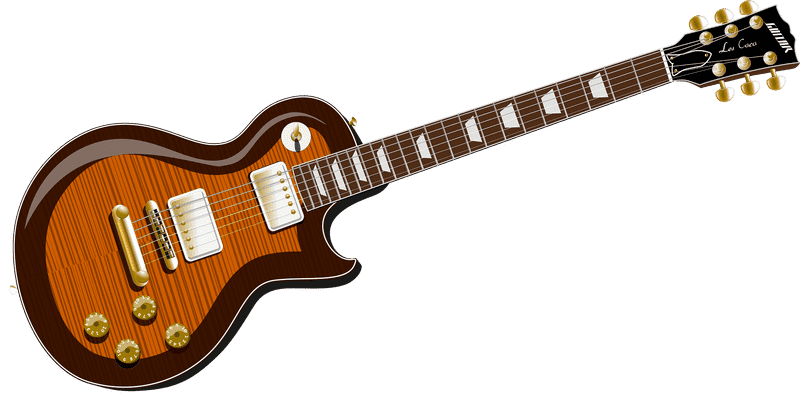 Classic Electric Guitar with Stunning Design PNG