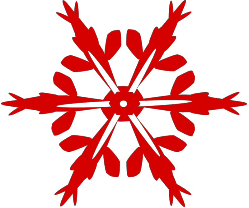 Crimson Snowflake Dance PNG