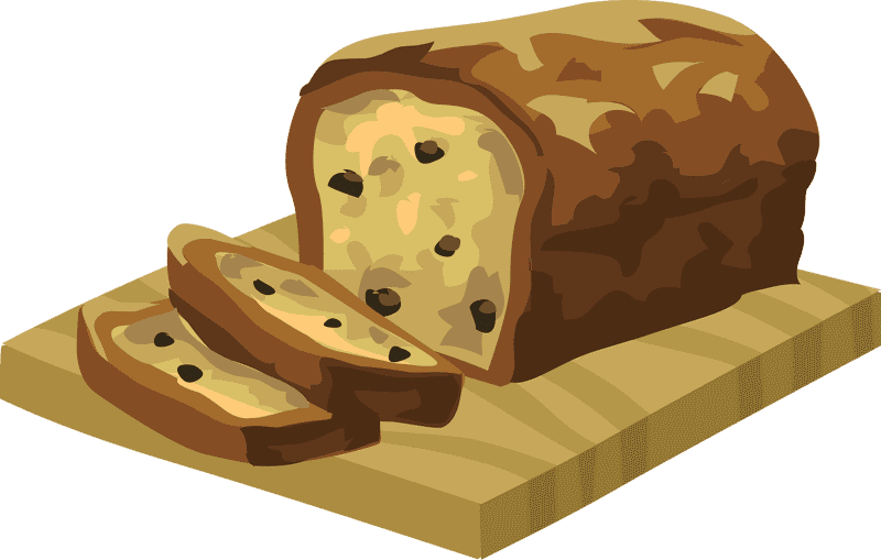 Deliciously Moist Bread Loaf with Sweet Currants PNG