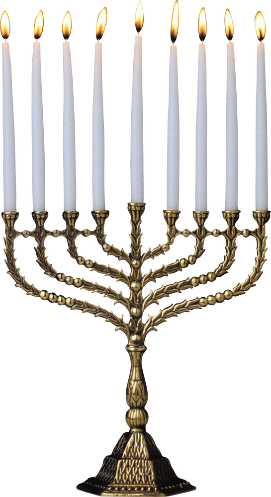 Candlelit Menorah of Serenity and Light PNG
