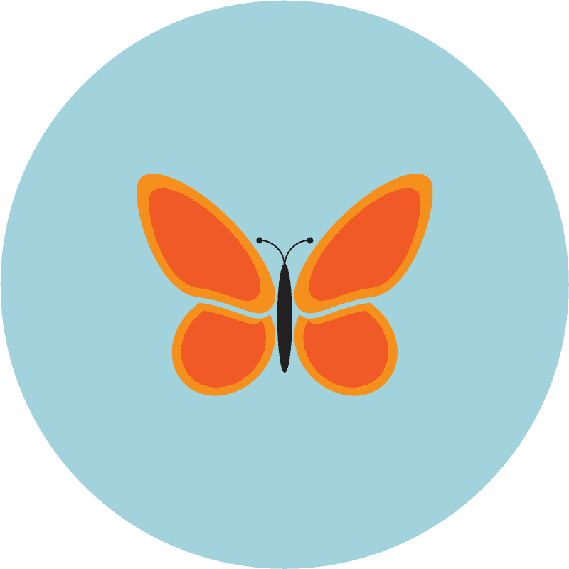 Vibrant Insect The Colorful Butterfly Emblem PNG
