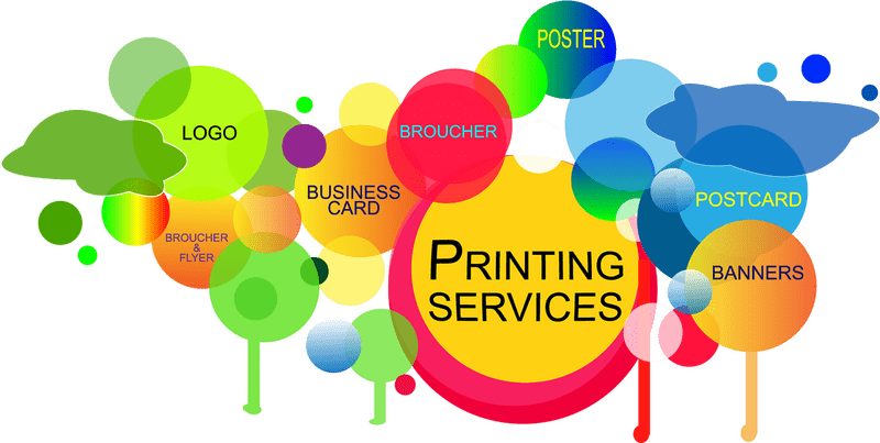 Colorful Printing Press and Design Services PNG