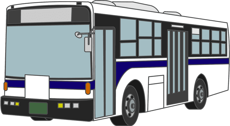 Modern City Bus with Open Doors PNG