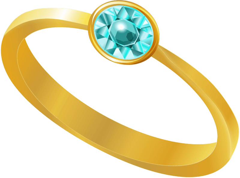 Elegant Jewelry Bangle with Turquoise Gemstone PNG