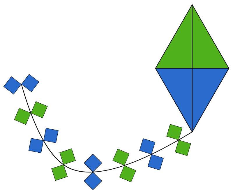 Vibrant Kite Dancing in the Breeze PNG