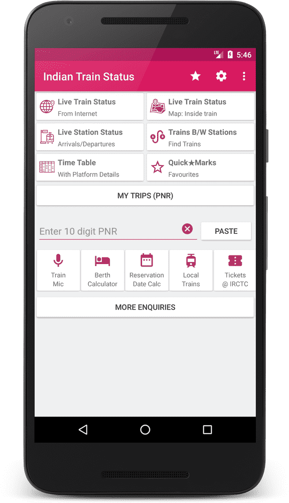 Quick Notes for Indian Train Status PNG