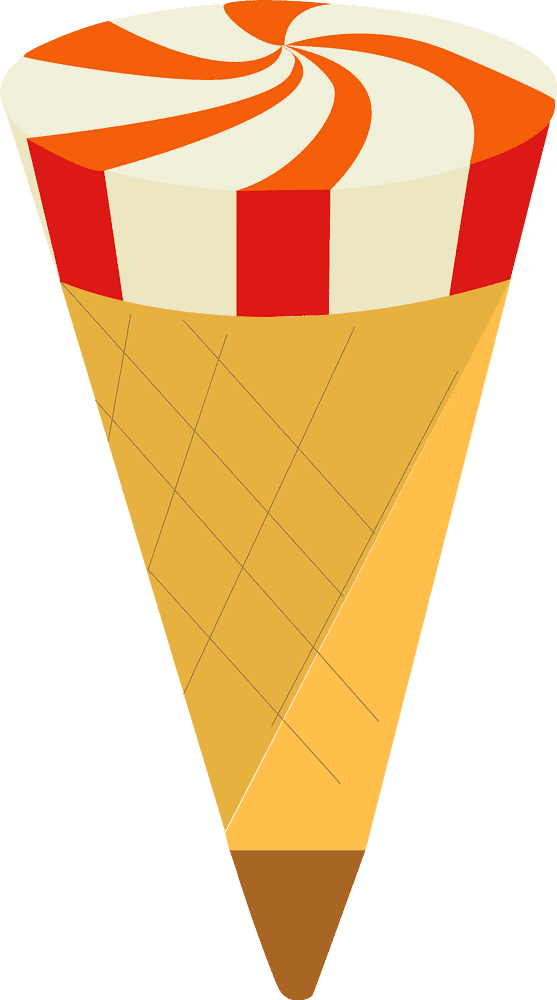 Swirled Delight Ice Cream Cone PNG