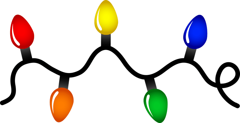 Colorful Christmas Light Spectacle PNG