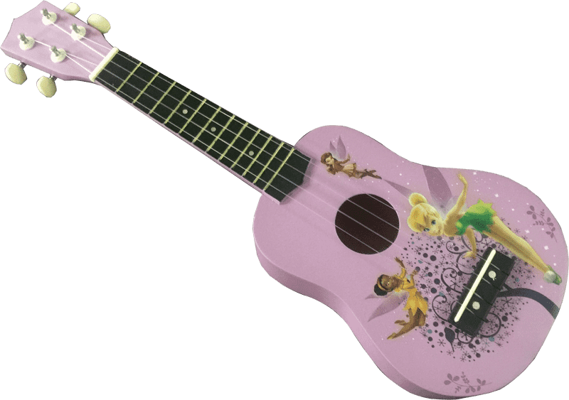 Whimsical Electric Guitar with Fairy Designs PNG