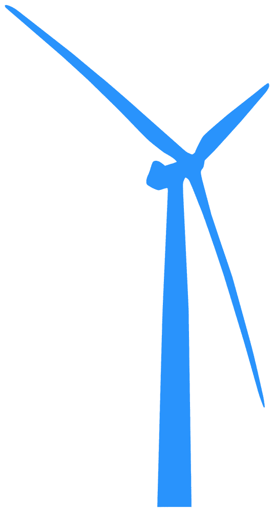 Blue Sky Wind Turbine Design PNG