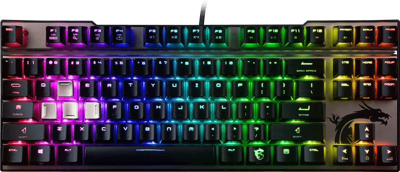 Rainbow Illuminated Mechanical Keyboard PNG
