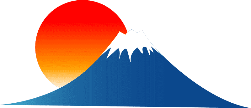 Majestic Volcano Against a Fiery Sunset PNG