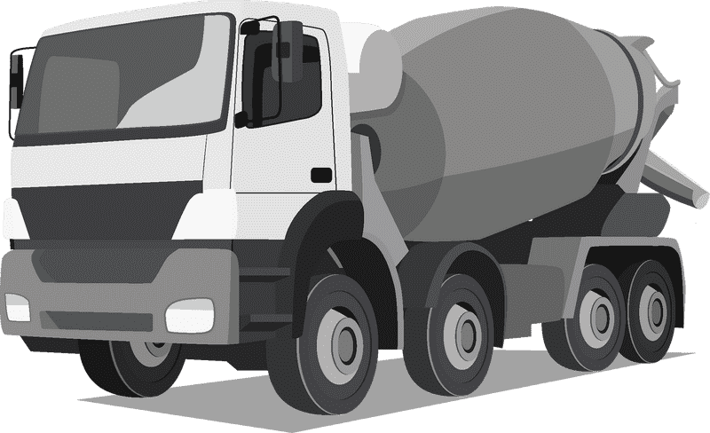 Delivery Truck for Construction Materials PNG