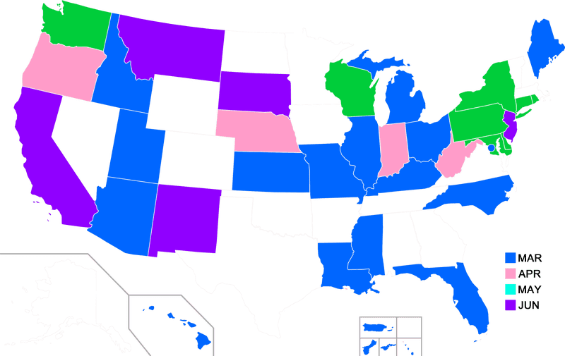 Color-Coded World Map of U S States PNG
