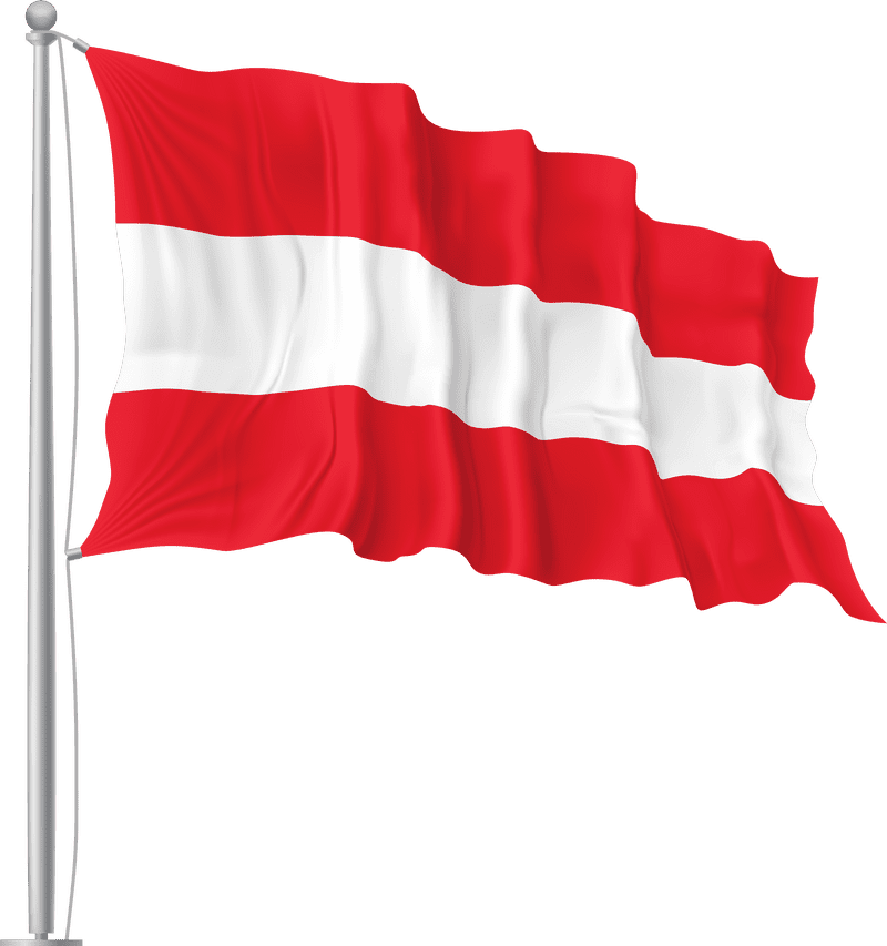 Austrian Party Flag Design Elements PNG
