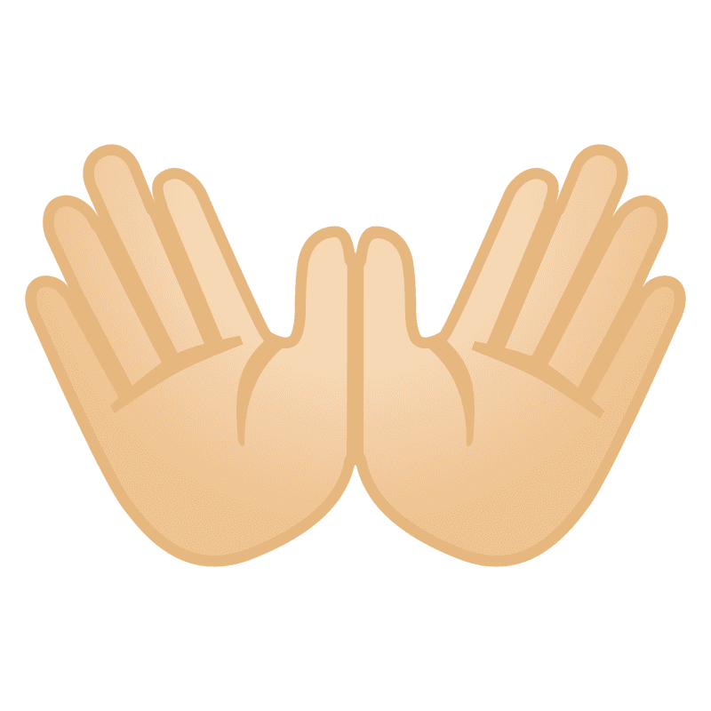 Open Hands of Welcome and Kindness PNG