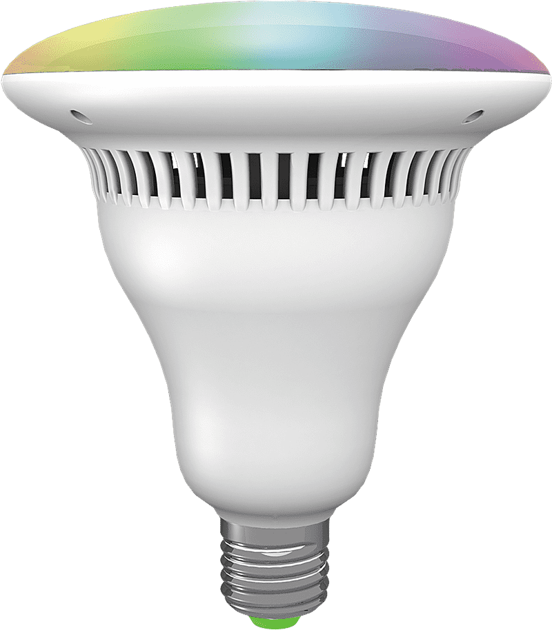 Colorful Smart Light Bulb for Vibrant Spaces PNG