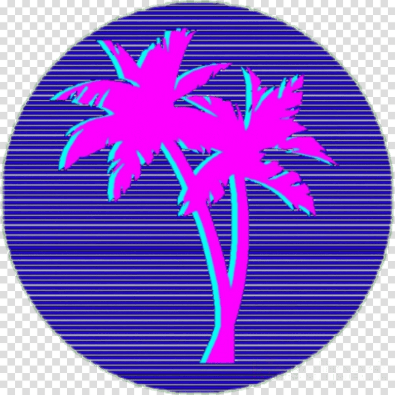 Neon Paradise Tree Vibes PNG