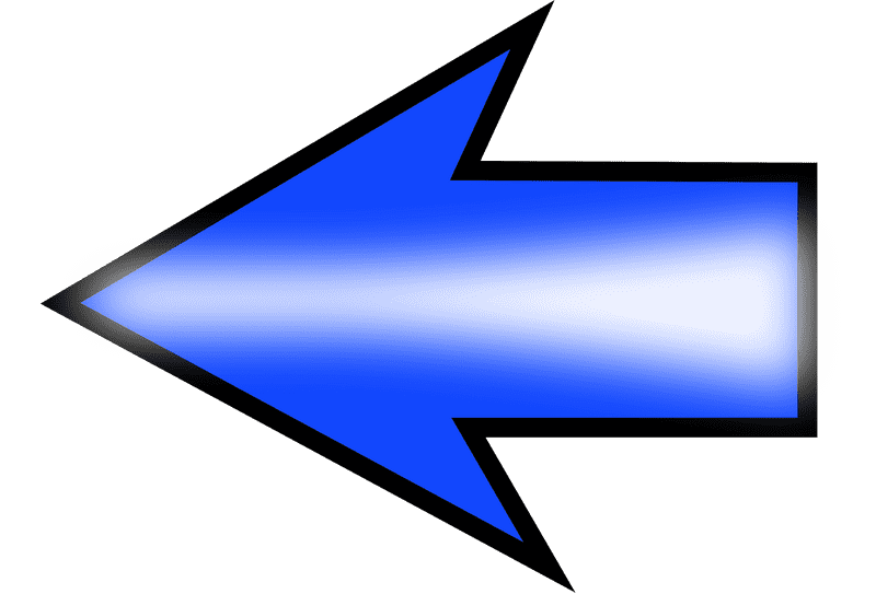 Bold Blue Arrow Pointing Left PNG