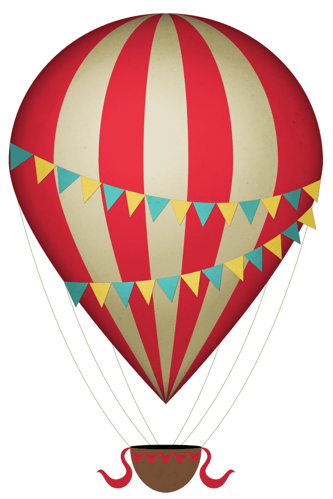 Joyful Hot Air Balloon Adventure PNG