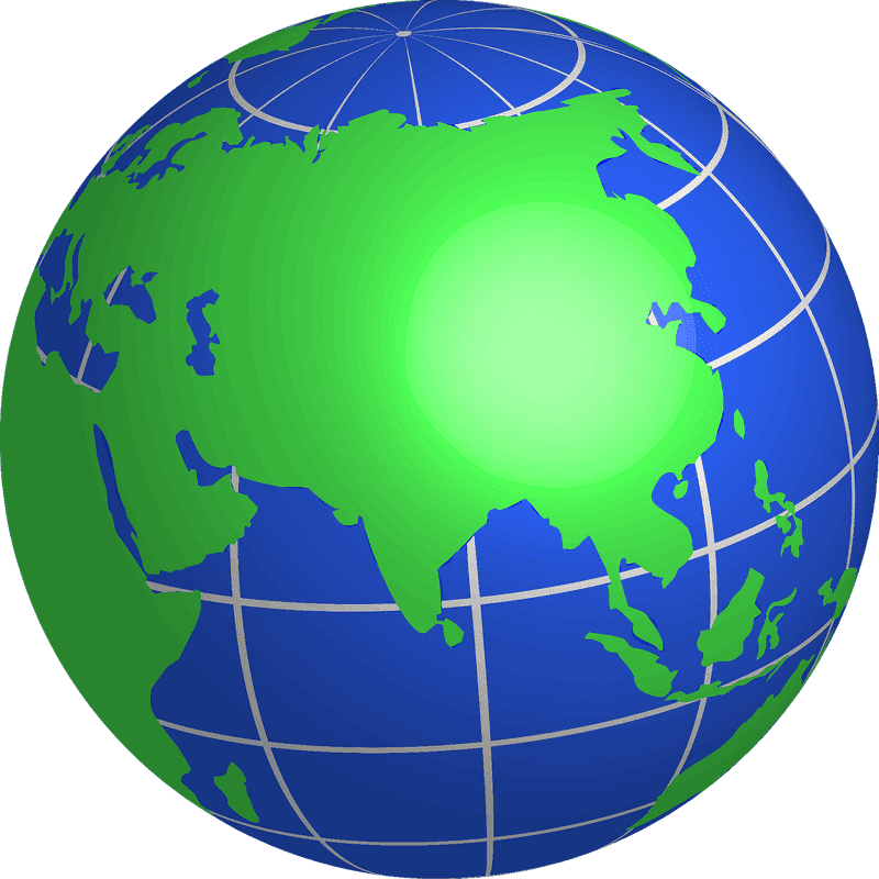 Vibrant Globe of Earth’s Continents PNG