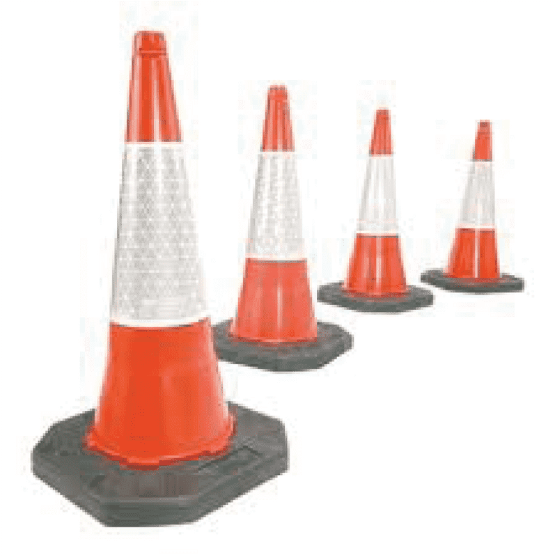 Colorful Ice Cream Cone Traffic Cones PNG