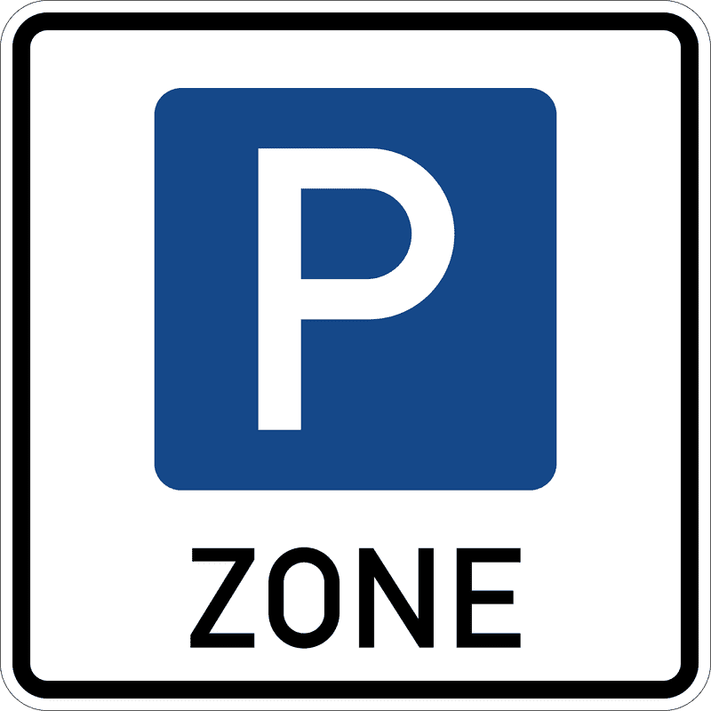 Parking Garage Access Zone Sign PNG