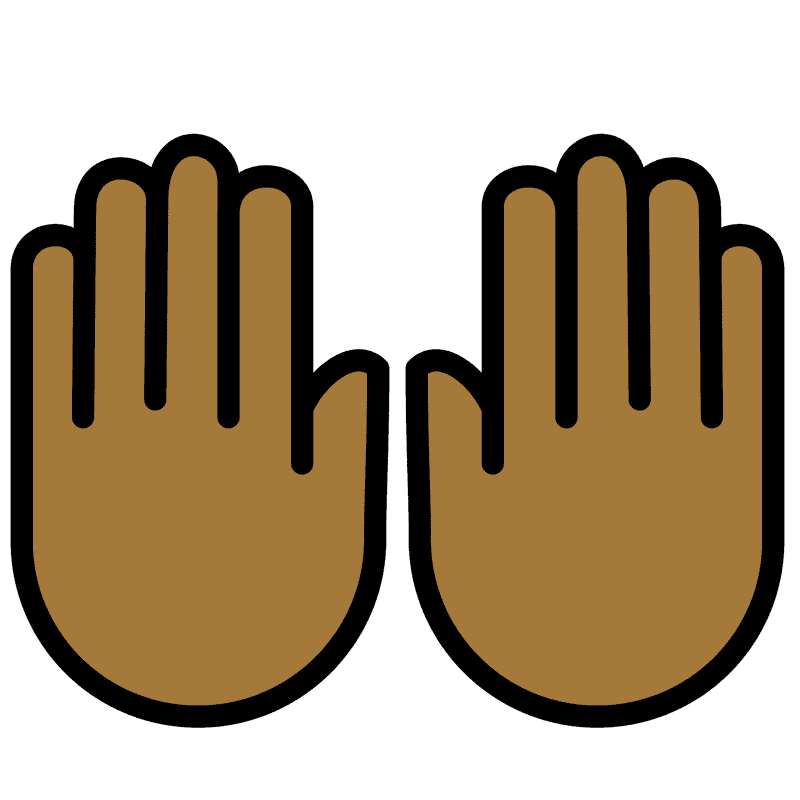 Open Hand Gesture of Welcome and Peace PNG