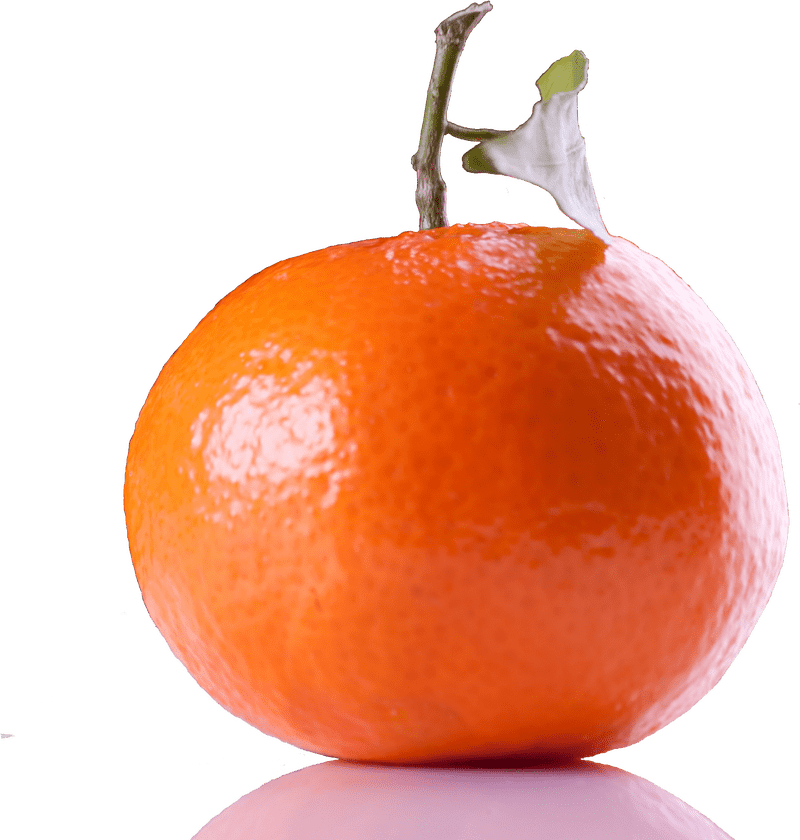Radiant Tangerine Delight on a Gleaming Surface PNG