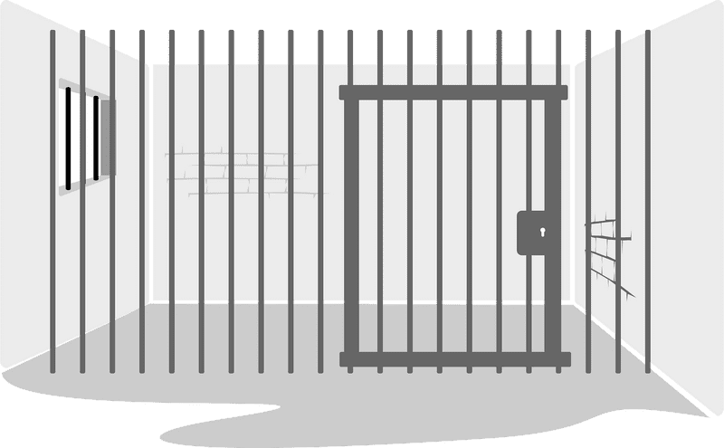 Behind Bars A Quiet Jail Cell PNG