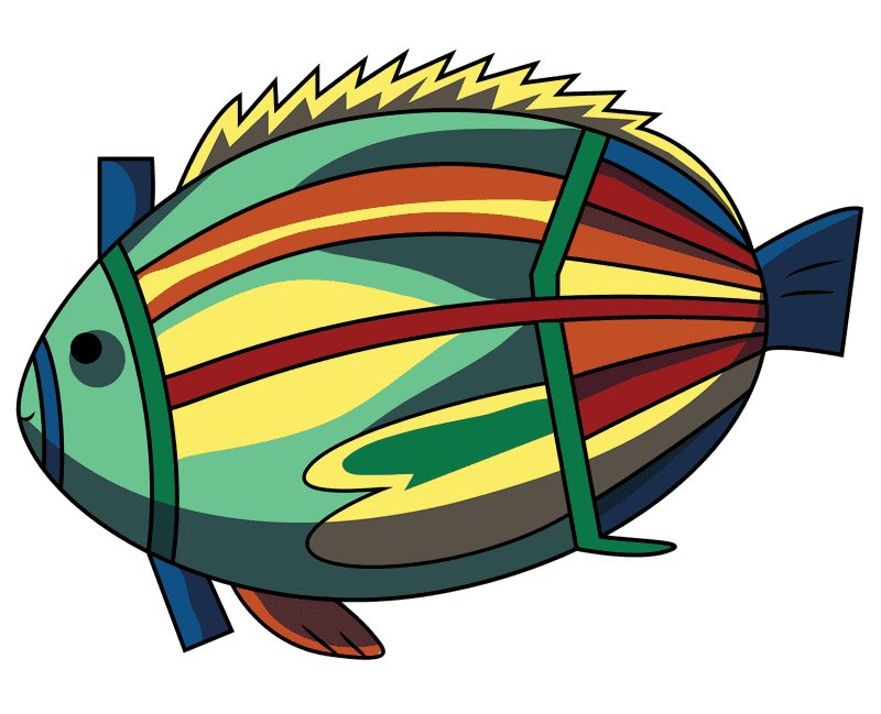 Colorful Airship of the Sea PNG