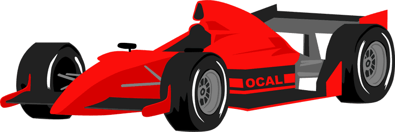 Dynamic Red Race Car Design PNG