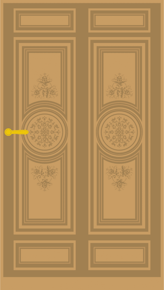 Elegant Vintage Door Design PNG