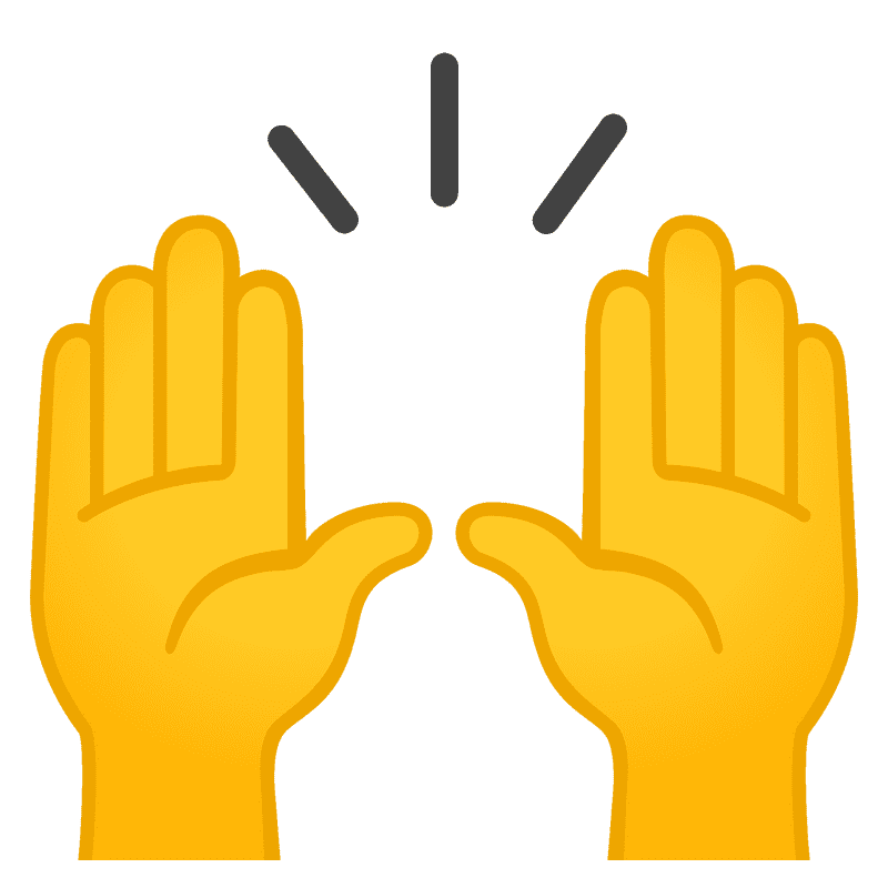 Hands Up in Celebration PNG