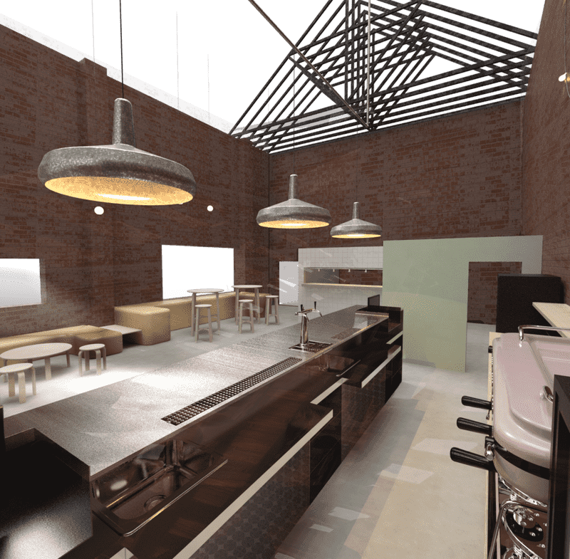 Modern Library Interior with Rustic Charm PNG