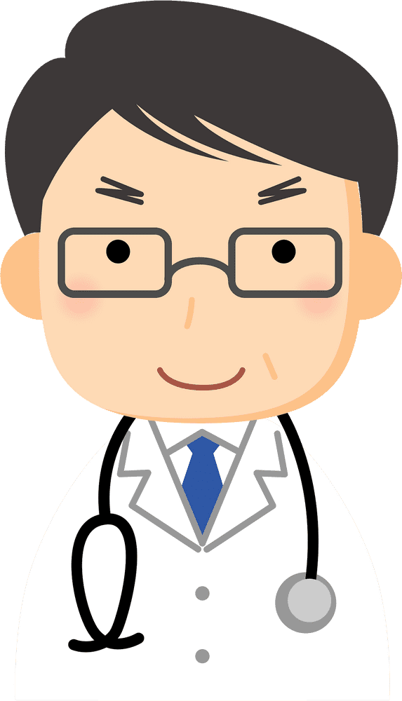 Caring Doctor with a Stethoscope and Smile PNG