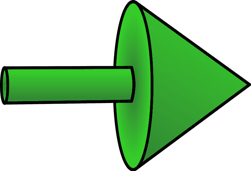 Green Arrow Pointing Forward PNG