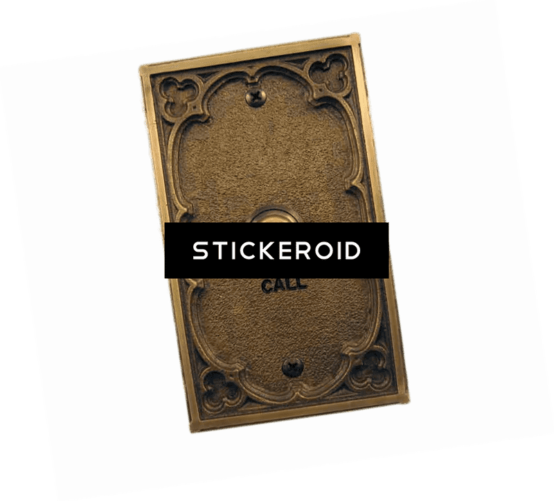 Vintage Call Button with Elegant Design PNG