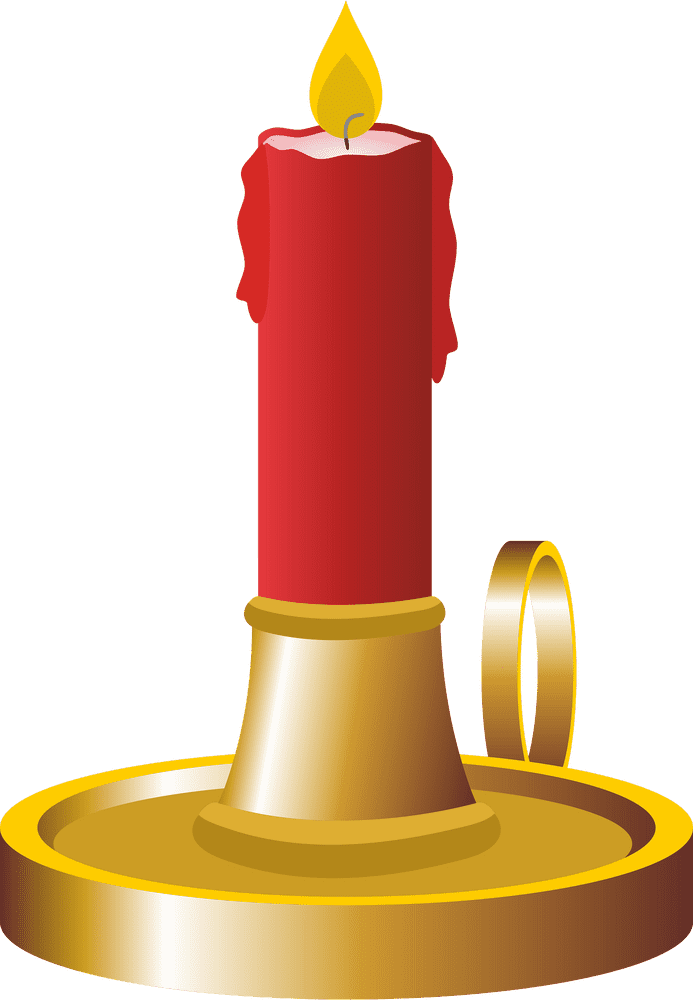 Radiant Red Candle of Warmth and Light PNG
