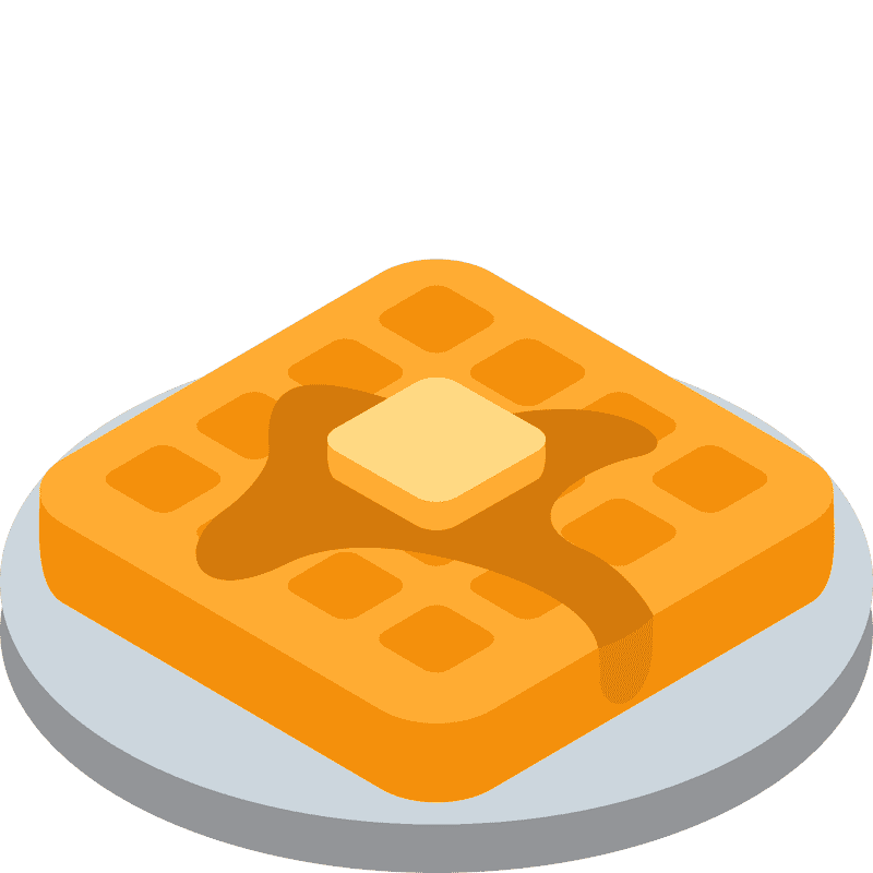 Deliciously Golden Waffle Delight PNG
