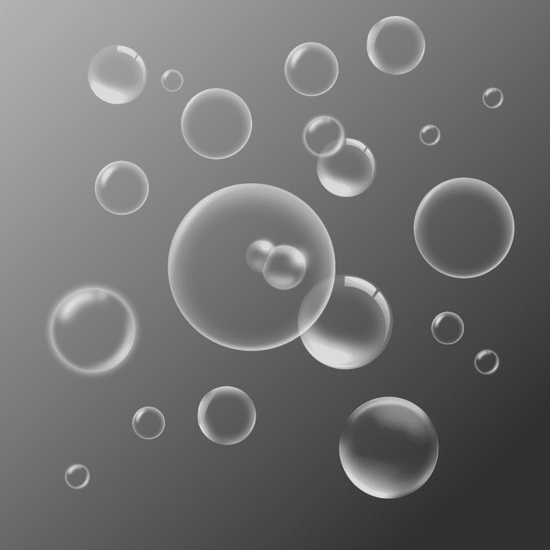 Enchanting Dance of Soap Bubbles in the Air PNG