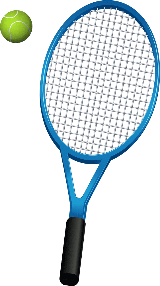 Tennis Racket and Ball in Action PNG